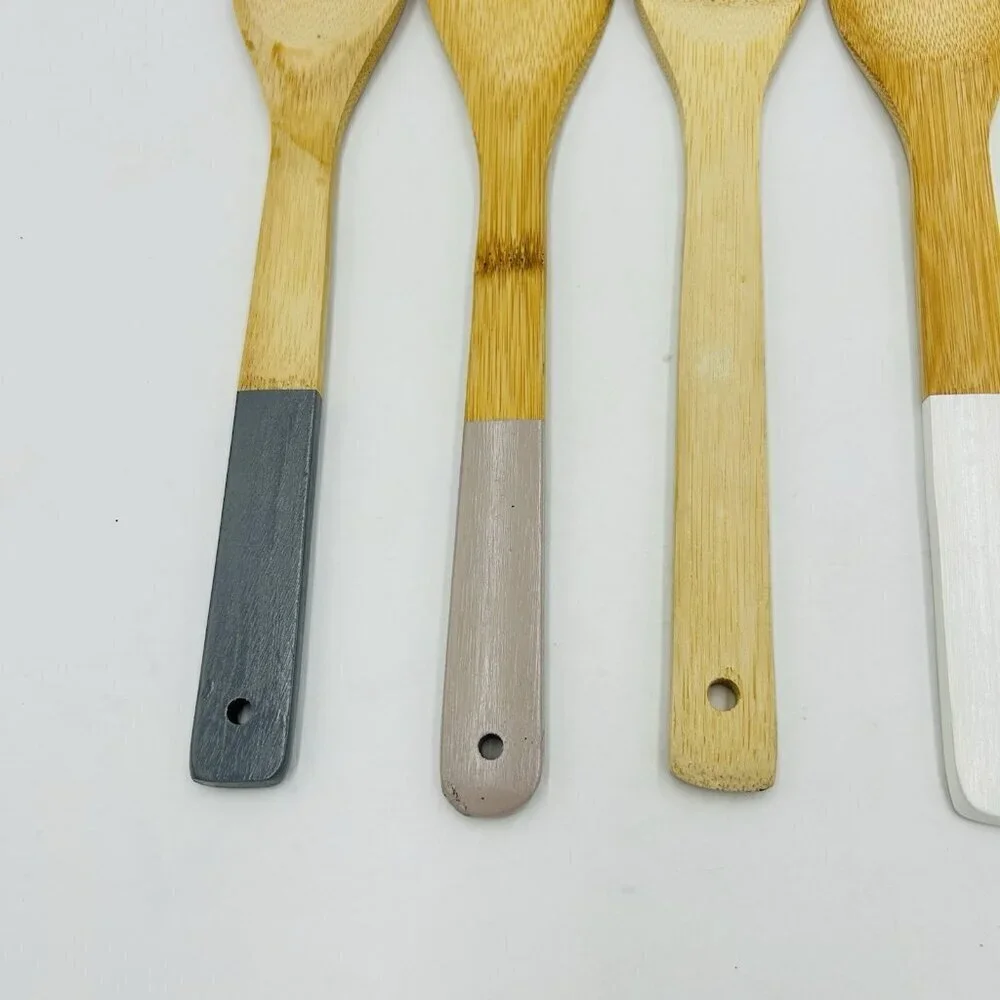 Lot of 6 Wooden Spoons Spatulas Country Farmhouse Cottage
